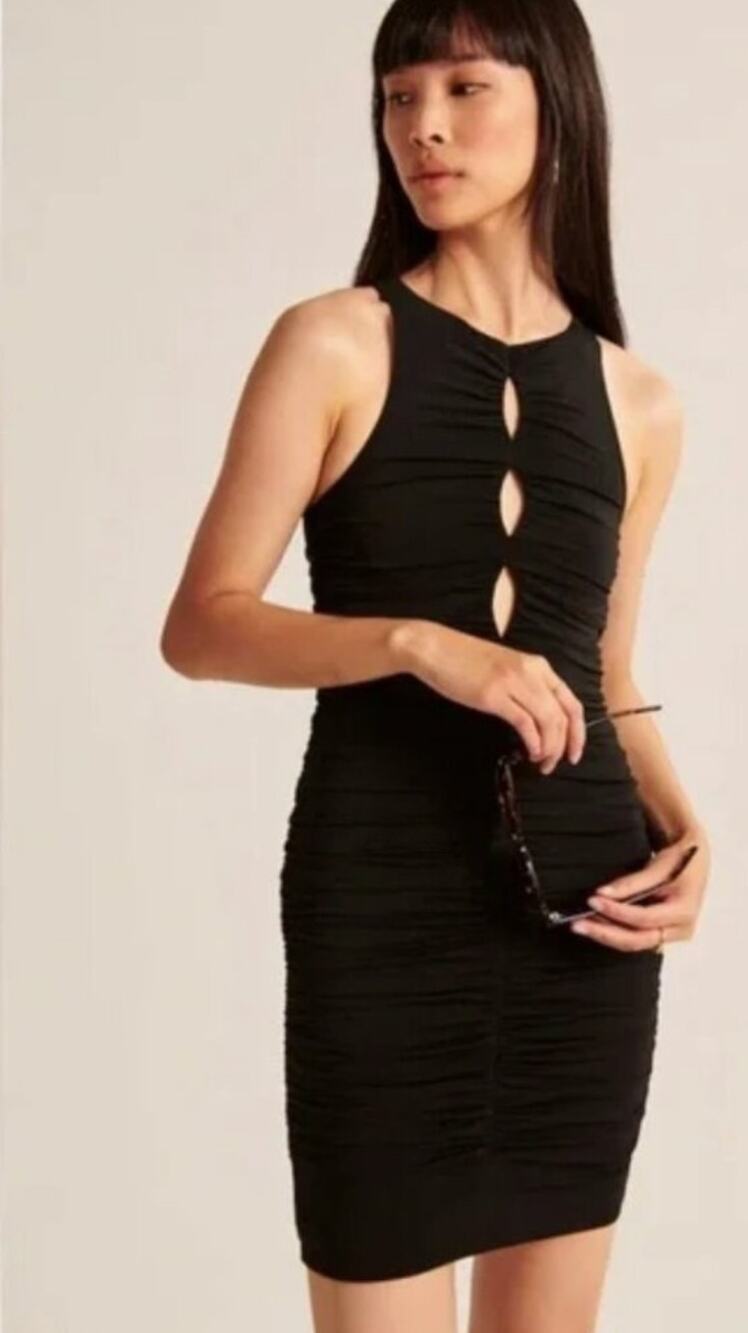 Abercrombie & fitch Black Sinched Mini Dress